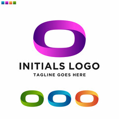 Minimal Letter Initial O Logo Design Template. Vector Logo Illustration