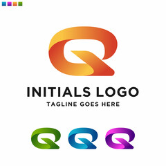 Minimal Letter Initial Q Logo Design Template. Vector Logo Illustration