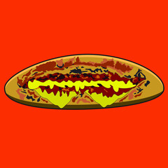 Sandwich logo template, Suitable for restaurant and cafe