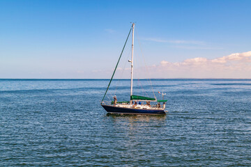 Sailboat at Ocean, Piriapolis, Uruguay