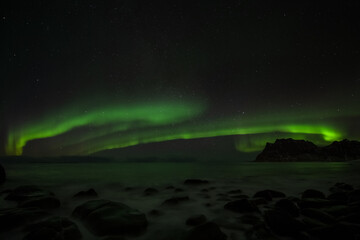 Spectacular aurora borealis or northern lights