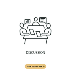 discussion icons  symbol vector elements for infographic web