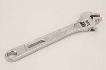 adjustable wrench isolated on white