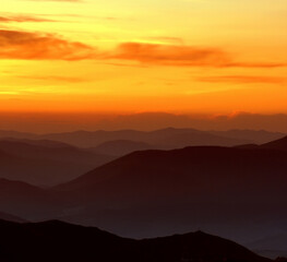 spectacular summer scenery, awesome sunset landscape, beautiful nature background in the mountains, Carpathian mountains, Ukraine, Europe	