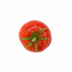 red tomato isolated on white background.  For product packaging, banner design, poster, advertising for supermarkets.