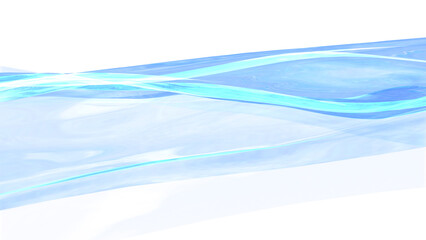 Naklejka premium Water Wave liquid flow surface 3D illustration.