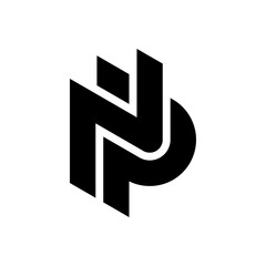 Letter NP creative monogram logo © logojos
