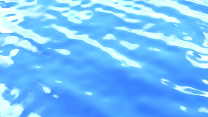 Fototapeta na wymiar Water Wave flow ripple blue 3D illustration.