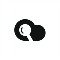 magnifying glass and cloud logo
