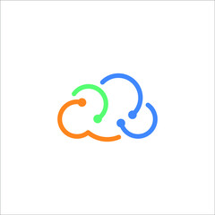 connection and cloud logo