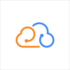 connection and cloud logo