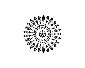 Mandala in ethnic style vector