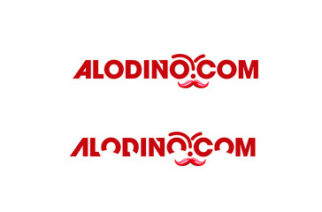 Modern minimal lettering concept and minimalist mustache and smiling human silhouette design for e-commerce firm