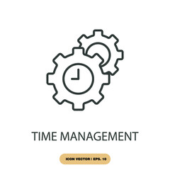 time management icons  symbol vector elements for infographic web
