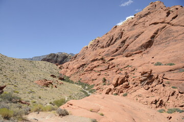 Fototapeta na wymiar stunning red rock canyon landscape