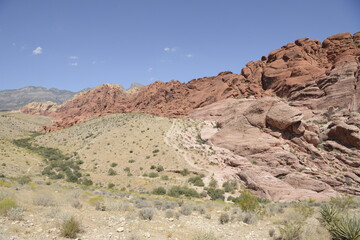 Fototapeta na wymiar stunning red rock canyon landscape