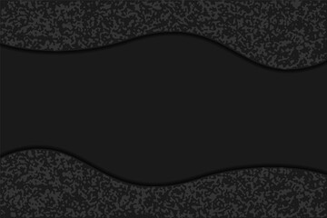Abstract black background with texture. Luxury backdrop with copyspace. 3D vector illustration