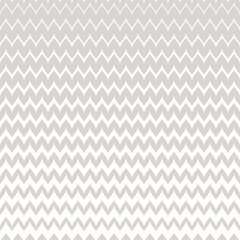 Vector halftone pattern. Abstract seamless background with half tone smooth zigzag stripes. Gray and white texture with wavy horizontal zig zag lines. Monochrome halftone chevron. Repeat geo design