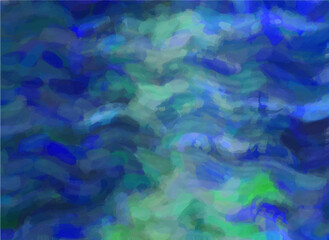 Fototapeta na wymiar Illustration of a wavy current with cold colors