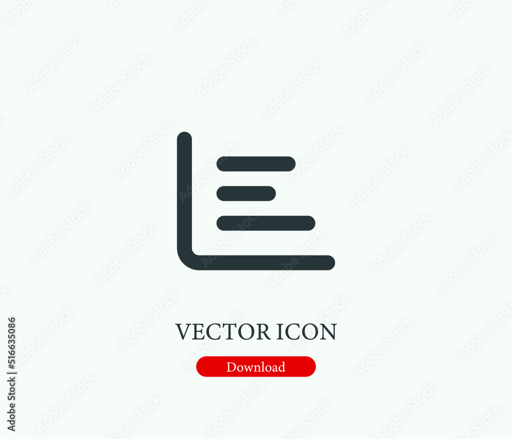 Poster chart vector icon. symbol in line art style for design, presentation, website or mobile apps element