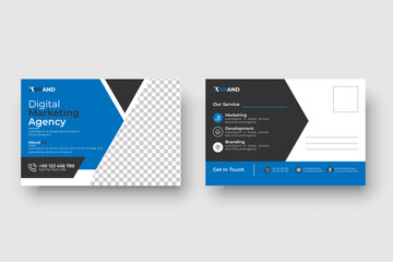 Modern, Creative And Professional Corporate Postcard Layout Design
