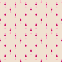 Liquor glass seamless pattern, great design for any purposes. Doodle style. Hand drawn image. Repeat template. Party drinks concept. Freehand drawing. Cartoon sketch graphic draft