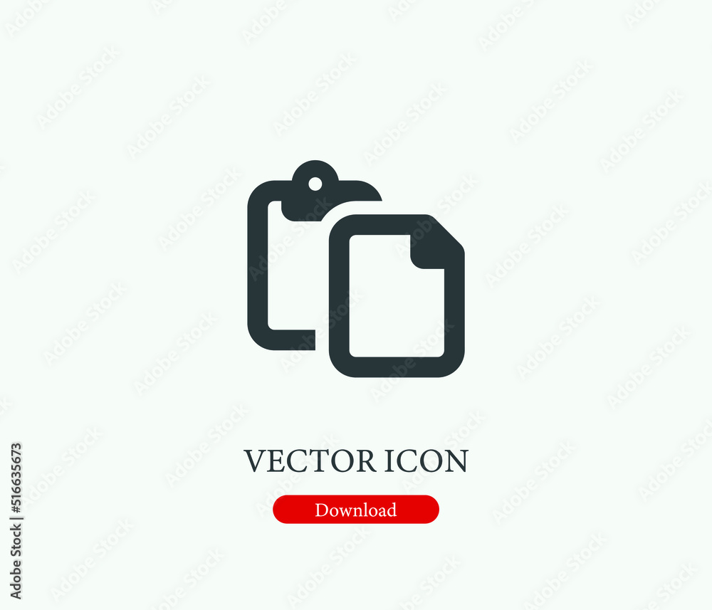 Poster regular paste vector icon. symbol in line art style for design, presentation, website or mobile apps