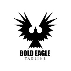 bold eagle silhouette vector best design