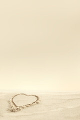 Sand background and free space for your decoration. 