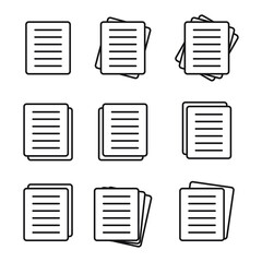 Document icon. File, text document, a sheet of paper document.