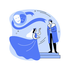 School theater abstract concept vector illustration.