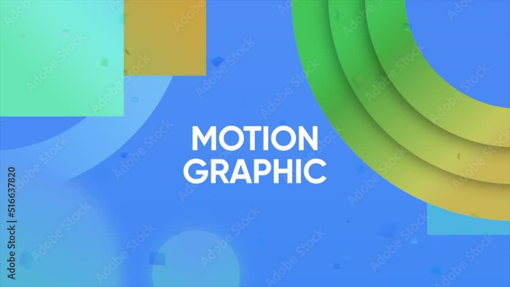 Aufkleber animation with moving colorful figures for background. motion. stylish animation for motion graphics
