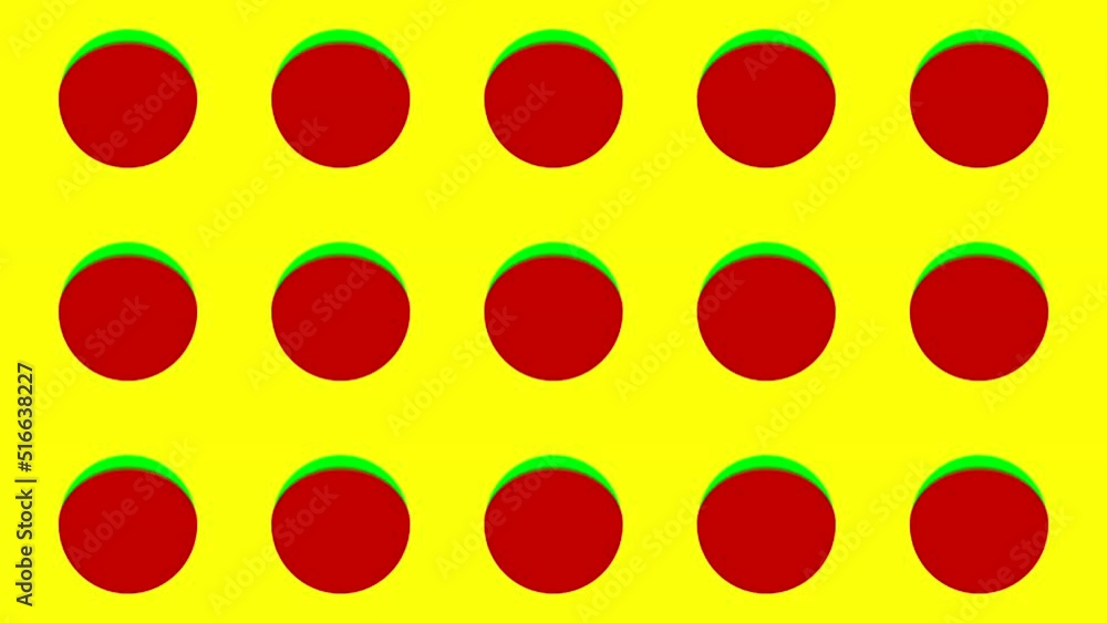 Aufkleber Background with colorful circles changing color. Motion. Rows of dots changing colors with transitions. Animated background for video insertion or transition with colorful circles