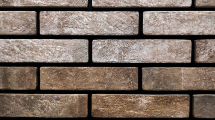 Brickwork made of bricks imitating natural stone. Light marble granite wall. Texture wallpaper