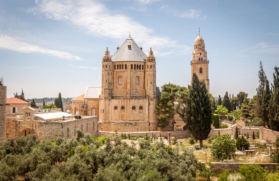 Abbaye de la Dormition vue depuis le rempart sud de J&eacute;rusalem