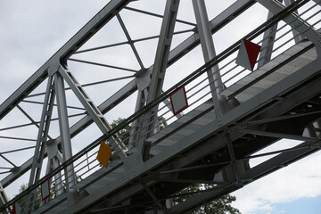 Truss train bridge - side view