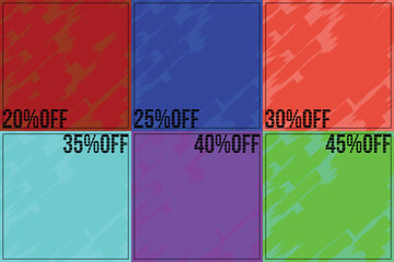 Discount banners set