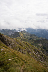 Unvisible path in the mountains