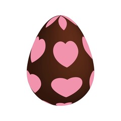 Chocolate Easter eggs. Vector illustration.