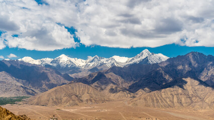 Leh Palace, Leh - Perfect View of Leh city and the himalayan range from Leh palace