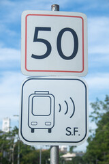 Traffic sign. Rio de Janeiro. Brazil.