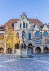Naklejka premium City hall building at the market square of Hildesheim, Germany