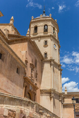 Tower of the San Patricio Collegiate church in Lorca, Spain