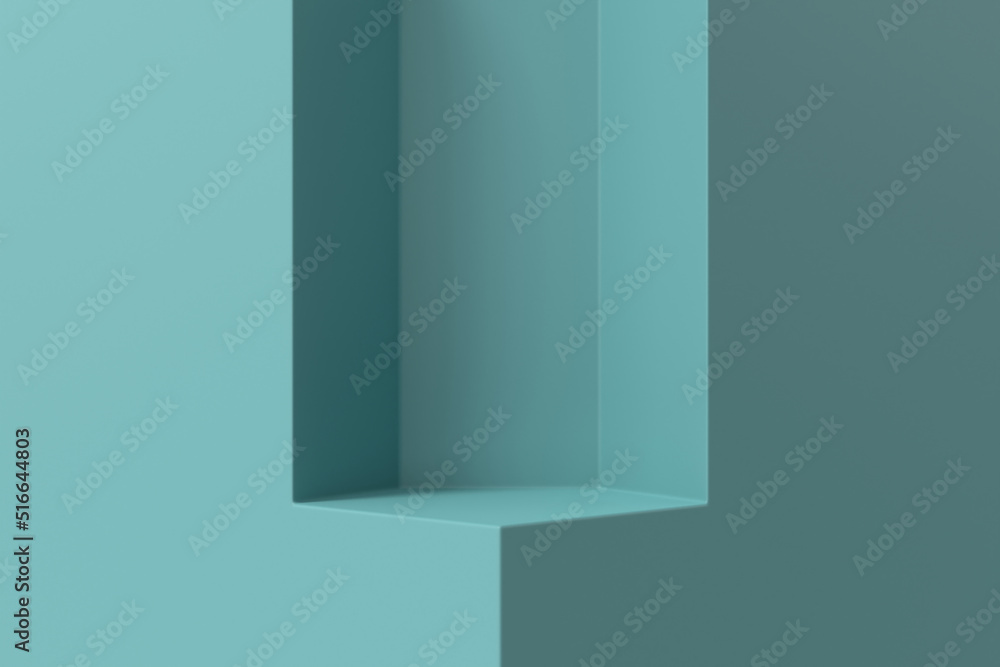 Wall mural 3d product display. 3d rendering.
