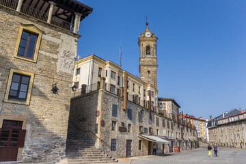 Fototapeta na wymiar Historic buildings at the Aihotz Plaza in Vitoria-Gasteiz, Spain