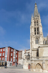 Tower of the Santa Maria Cathedral in Burgos, Spain