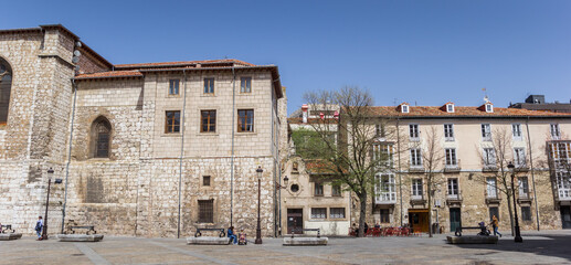 Obraz premium Panorama of the Plaza San Lesmes square in Burgos, Spain
