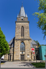 Obraz premium Front of the historic Petri church in Herford, Germany