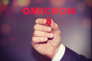 Business man writing the text 