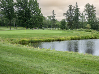 Nice view on a Canadian golf club in Quebec